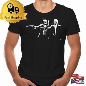 Pulp Fiction Boba Fett Darth Vader Retro Movie Fan Unisex T-Shirt